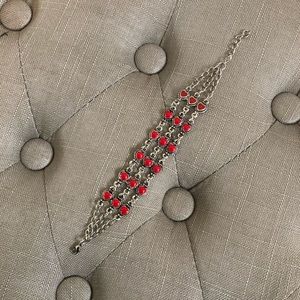 💝2/$15 free shipping Red hearts bracelet